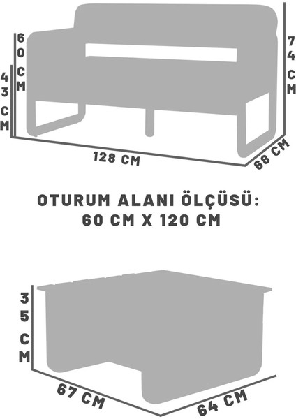 Alaves Hazeran Jüt Çay Seti Ceviz Ahşap,sütlü Kahve (1 Adet Ikili Berjer 1 Adet Sehpa) indirimleri