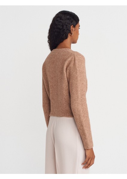 60273 V Yaka Düğmeli Triko Hırka fiyatları