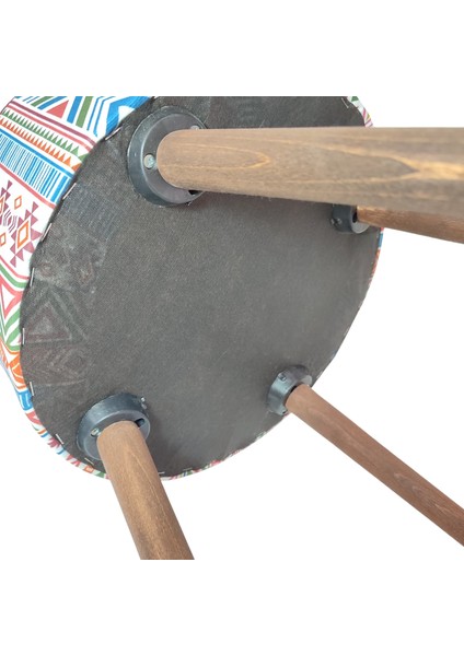 Puf Koltuk Bench Tabure – Modern Kilim Bordo - Ahşap Ayaklı - Doğal Modern Stil fiyatları