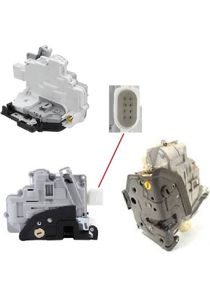 25 3C4839015AX - Kapı Kilit Mekanizması Arka Sol Superb 08-13 Passat 06-15 Tiguan 08-11 Ibiza 09-11