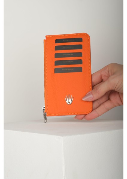 Lexis Turuncu Hakiki Deri Fermuarlı Kartlık modelleri