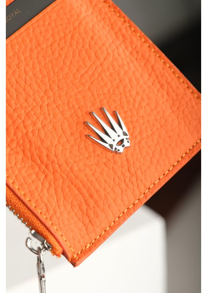 Lexis Turuncu Hakiki Deri Fermuarlı Kartlık fırsatları