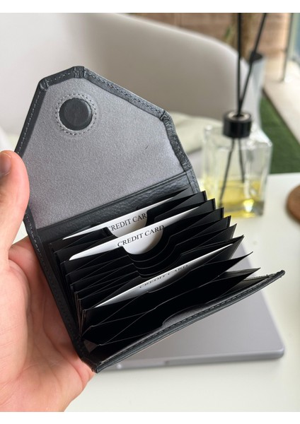 Akorde Gri Hakiki Deri Kartlık modelleri