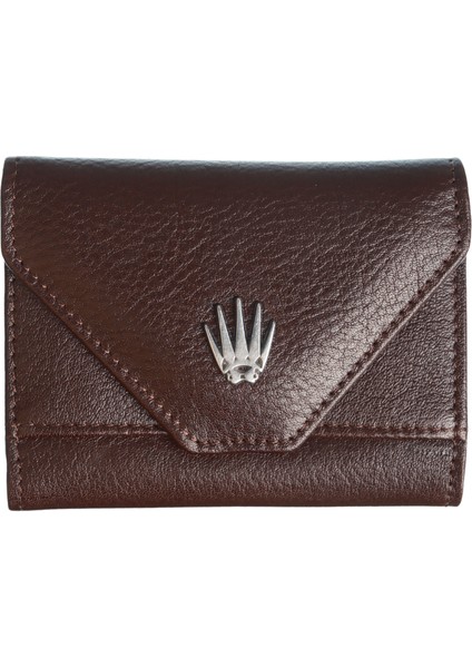 Akorde Kahverengi Hakiki Deri Kartlık