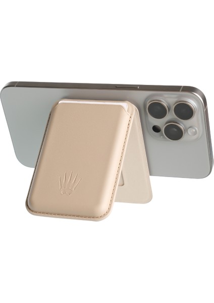 Kickstand Standlı Bej Magnetik Yapıştırmalı Mıknatıslı Kartlık fiyatları