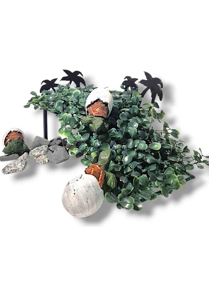 Kaplumbağa Çiçekli Yol Tırmanma Rampası Büyük Boy 25X12 cm