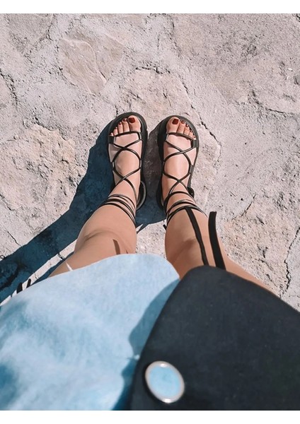 Alberta Siyah Kleopatra Bilekten Bağlı Kadın Spor Sandalet fiyatları