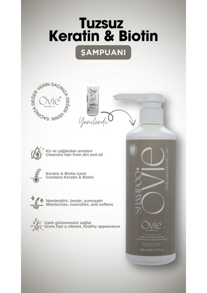 Tuzsuz Keratin & Biotin Saç Bakım Şampuanı