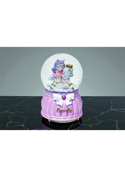 Lovely Müzikli Kar Küresi – Atlı Kız Figürlü Aşk Temalı Vip