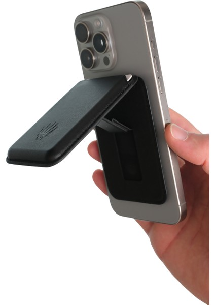 Kickstand Standlı Siyah Magnetik Yapıştırmalı Mıknatıslı Kartlık fırsatları