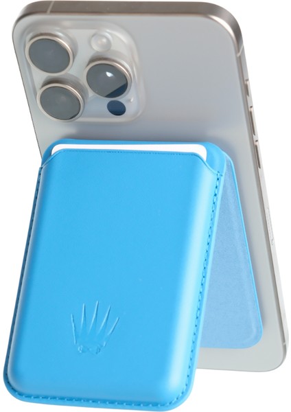 Kickstand Standlı Mavi Magnetik Yapıştırmalı Mıknatıslı Kartlık