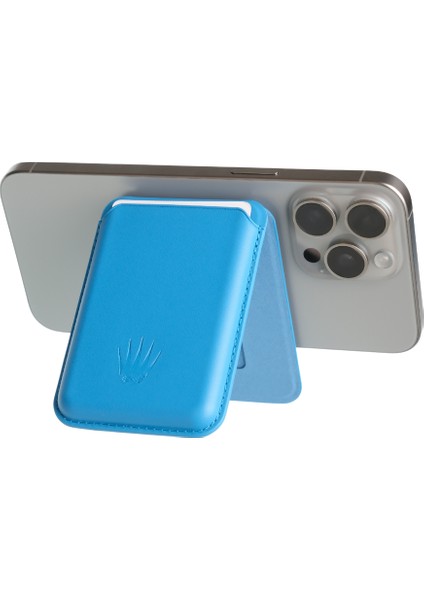 Kickstand Standlı Mavi Magnetik Yapıştırmalı Mıknatıslı Kartlık fiyatları