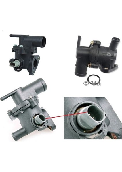 25 047121111SXX - Termostat Alt-Üst+Müşür Komple 74C Fabia 1.4 8V Amd-Ame-Arv-Aze-Azf-Aqv-Aqw-Aty- Atz