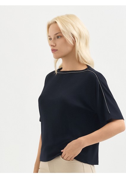 Kadın Regular Fıt Tişört-Siyah fiyatları