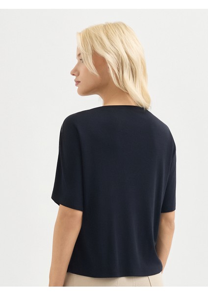 Kadın Regular Fıt Tişört-Siyah modelleri