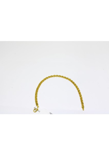 14 Ayar Altın Pullu Zincir Model Bileklik Künye