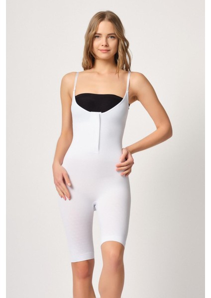 Beyaz Mı Emay 2093 Ön Agraflı Göğsü Açık Paçalı Boy Korse modelleri