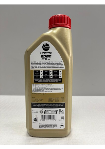 Edge 5W-30 Ll 1 L Motor Yağı (Üretim Tarihi 2025) fiyatları