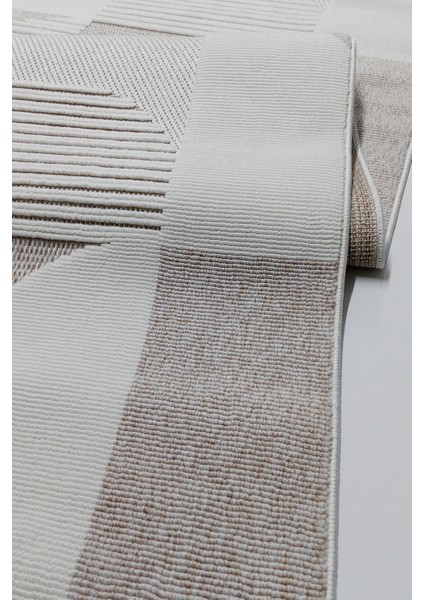 Bukle Soft Twister 0455G Bej-Beyaz Yolluk Salon Antre Koridor Halısı Yumuşak Dokuma Makine Halısı modelleri