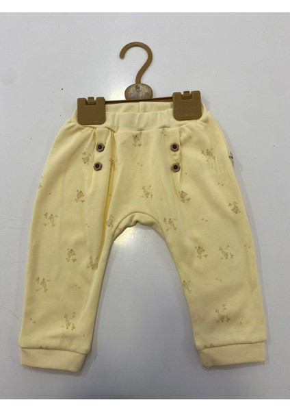 Pantolon Patiksiz Welcome Baby Duck Sarı - Ekru