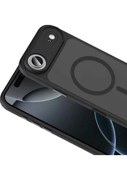 Apple iPhone 17 Air Kılıf Mat Arka Yüzey Wireless Şarj Özellikli Redclick Flet M-Safe Kapak modelleri