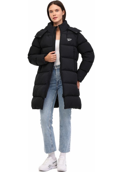 Invıerno Jacket Siyah Kadın Uzun Kaban modelleri