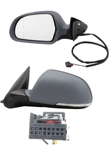 25 1Z1857507PX - Ayna Dış Dikiz Kmp Sol Elektrikli+Isıtıcı+Sinyal+Yer Aydınlatma Octavia 09-13