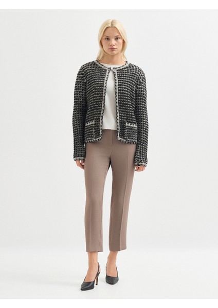 Kadın Triko Hırka-Gri