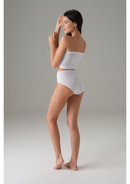 Kadın Pamuk Straplez Beyaz 9133