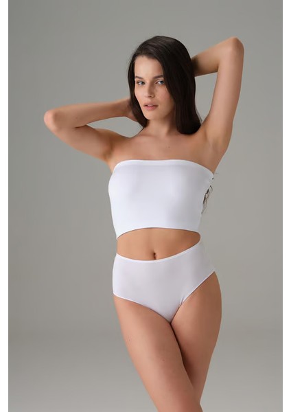 Kadın Pamuk Straplez Beyaz 9133 fiyatları