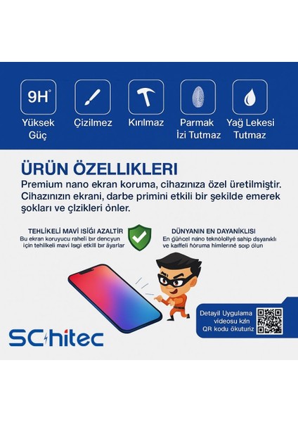 Redmi Note 14S Darbe Emici Premium Ön Şeffaf Nano Ekran Koruyucu Poliüretan Film modelleri