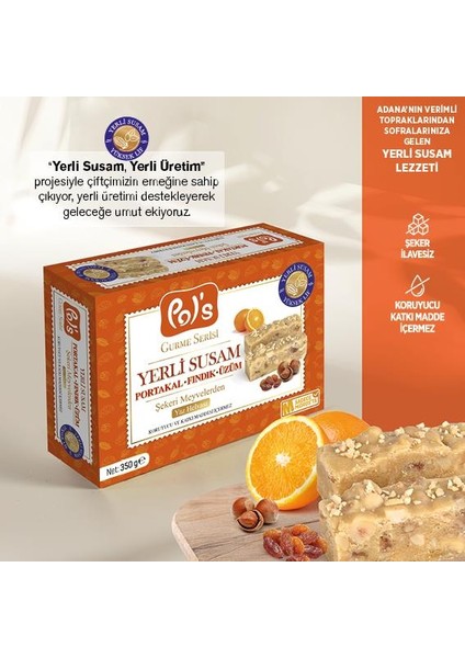 Yerli Susam Portakallı Fındıklı Üzümlü YAZ HELVASI 350 G
