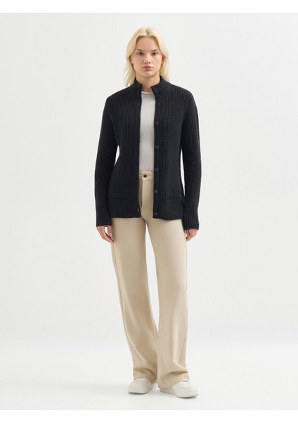 Kadın Triko Hırka-Antrasit