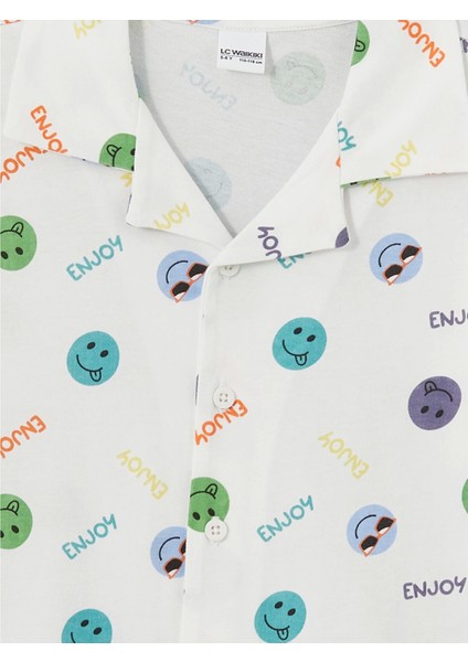Lcw Kids Ekru Resort Yaka Erkek Çocuk Pijama Takım modelleri