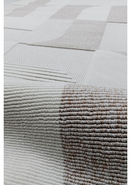 Bukle Soft Twister 0455G Bej-Beyaz Yolluk Salon Antre Koridor Halısı Yumuşak Dokuma Makine Halısı fırsatları