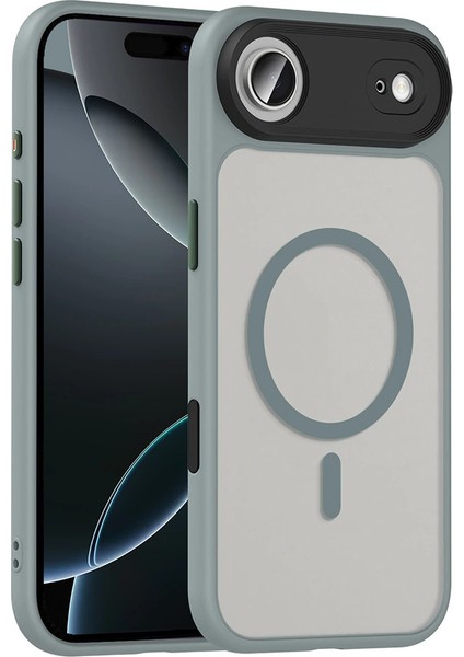 Apple iPhone 17 Air Kılıf Mat Arka Yüzey Wireless Şarj Özellikli Redclick Flet M-Safe Kapak