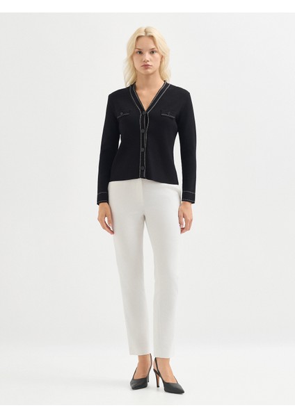 Kadın Triko Hırka-Siyah