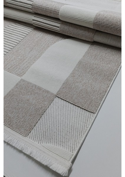 Bukle Soft Twister 0455G Bej-Beyaz Yolluk Salon Antre Koridor Halısı Yumuşak Dokuma Makine Halısı fiyatları