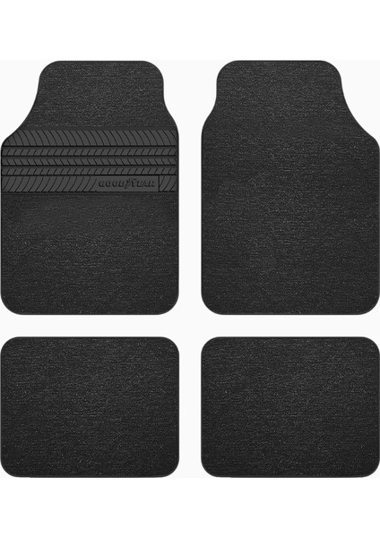 GOD9018 4 Parça Oto Paspas Takımı, Siyah, Kaymaz & Dayanıklı