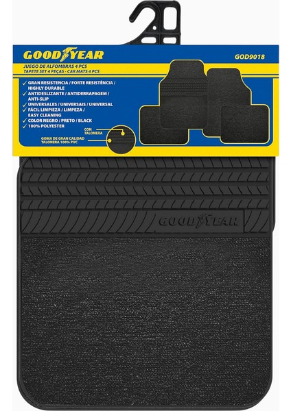 GOD9018 4 Parça Oto Paspas Takımı, Siyah, Kaymaz & Dayanıklı fiyatları