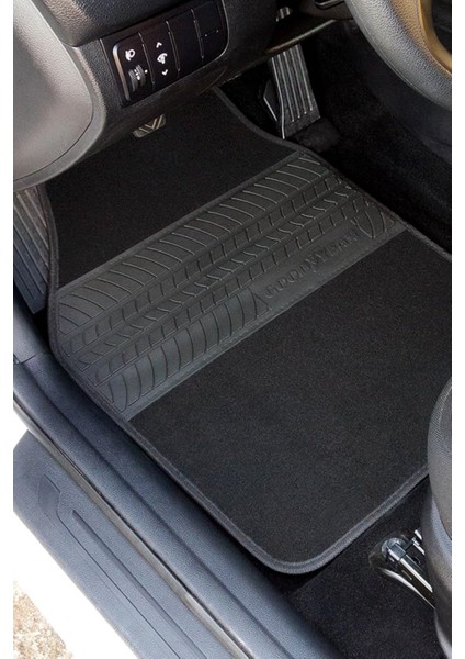 GOD9018 4 Parça Oto Paspas Takımı, Siyah, Kaymaz & Dayanıklı