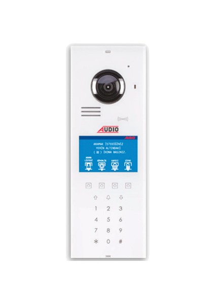 Audıo 003007 Bus Plus 4.3" Ekranlı Zil Paneli (Dokunmatik Butonlu) Beyaz