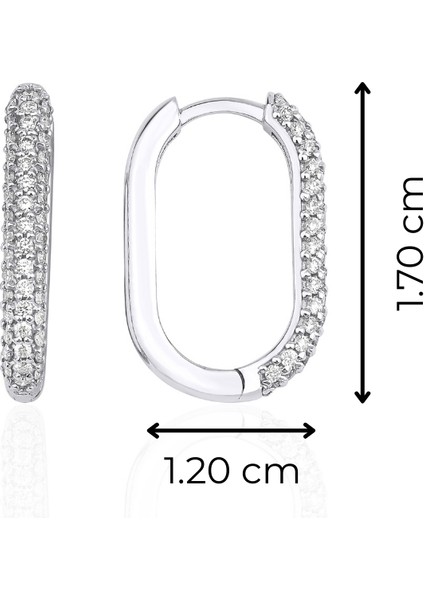 14 Ayar Altın Taşlı Oval Kadın Küpe fiyatları