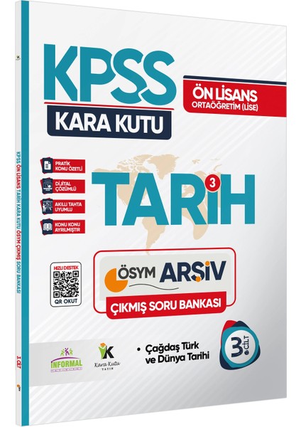 Kpss Önlisans-Ortaöğretim Tarihin Kara Kutusu 3.cilt Dijital Çözümlü Ösym Çıkmış Soru Bankası