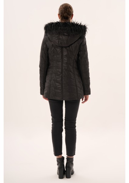 Veger Özel Desen Kapüşonlu Kapitone Mont fiyatları