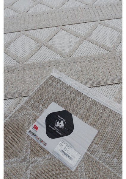 Bukle Soft Twister 0461G Bej-Beyaz Yolluk Salon Antre Koridor Halısı Yumuşak Dokuma Makine Halısı indirimleri