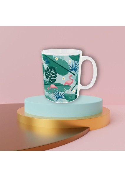 Şirin Pastel Renkli Flamingo Desenli Tasarım Kupa modelleri
