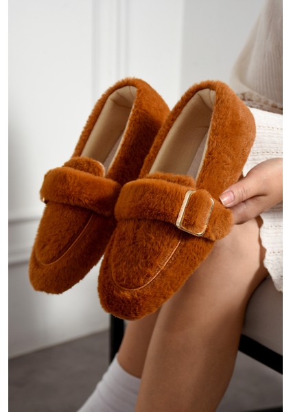 Ultra Yumuşak Panduf Peluş Kadın Ev Babeti Ses Yapmaz Hafif Taban