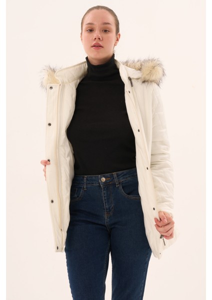 Veger Özel Desen Kapüşonlu Kapitone Mont indirimleri