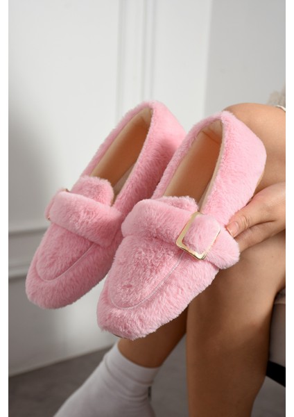 Ultra Yumuşak Panduf Peluş Kadın Ev Babeti Ses Yapmaz Hafif Taban